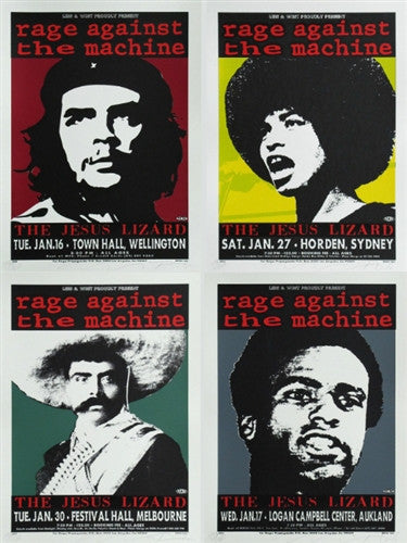Rage Against the Machine Silkscreen Poster Set of 4 - Taz