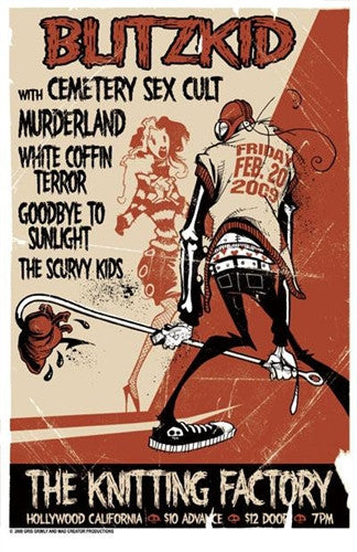 Blitzkid Concert Print - Signed and Numbered by Gris Grimly