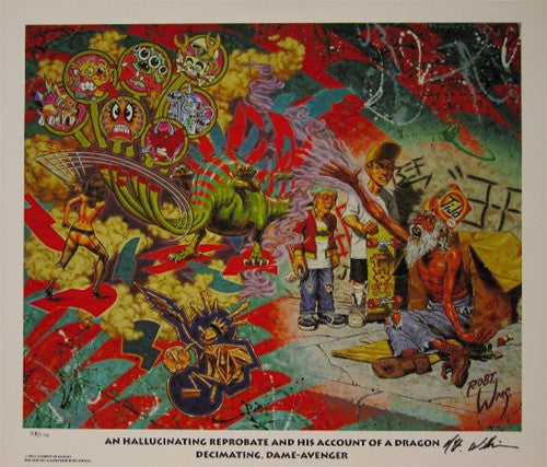 An Hallucinating Reprobate And His Account Of A Decimating, Dame Avenger Print - Robert Williams